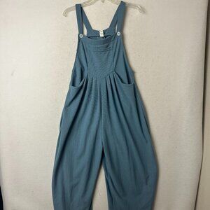 HALARA Blue Wide Leg Overalls